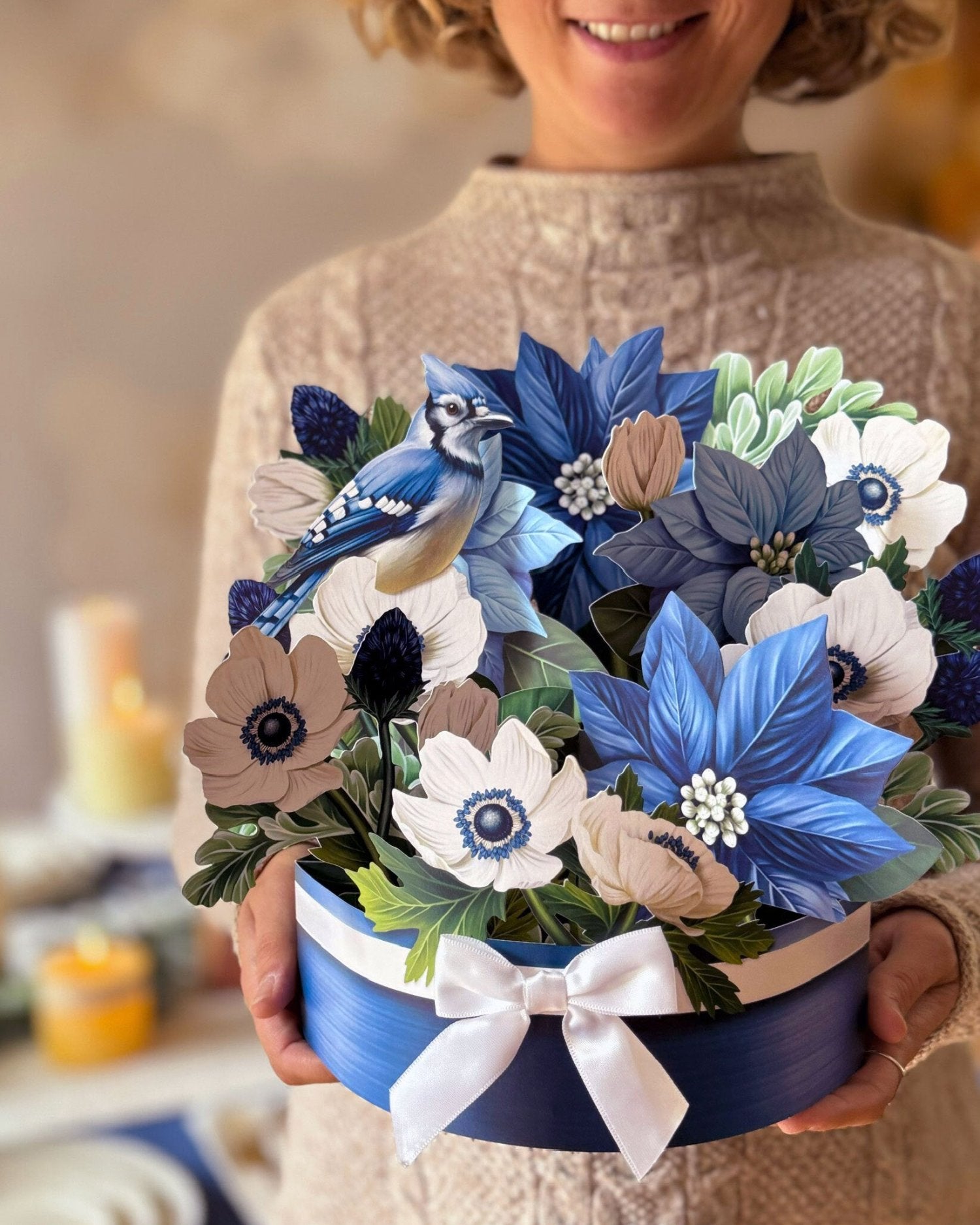 Blue Poinsettia Bouquet