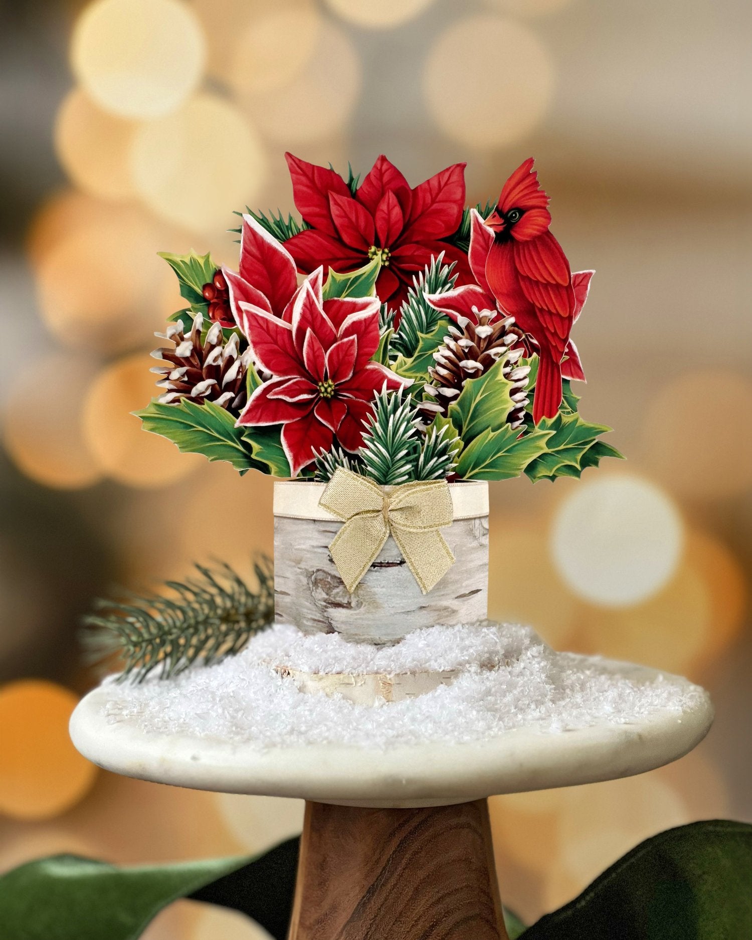 Mini Birch Poinsettia