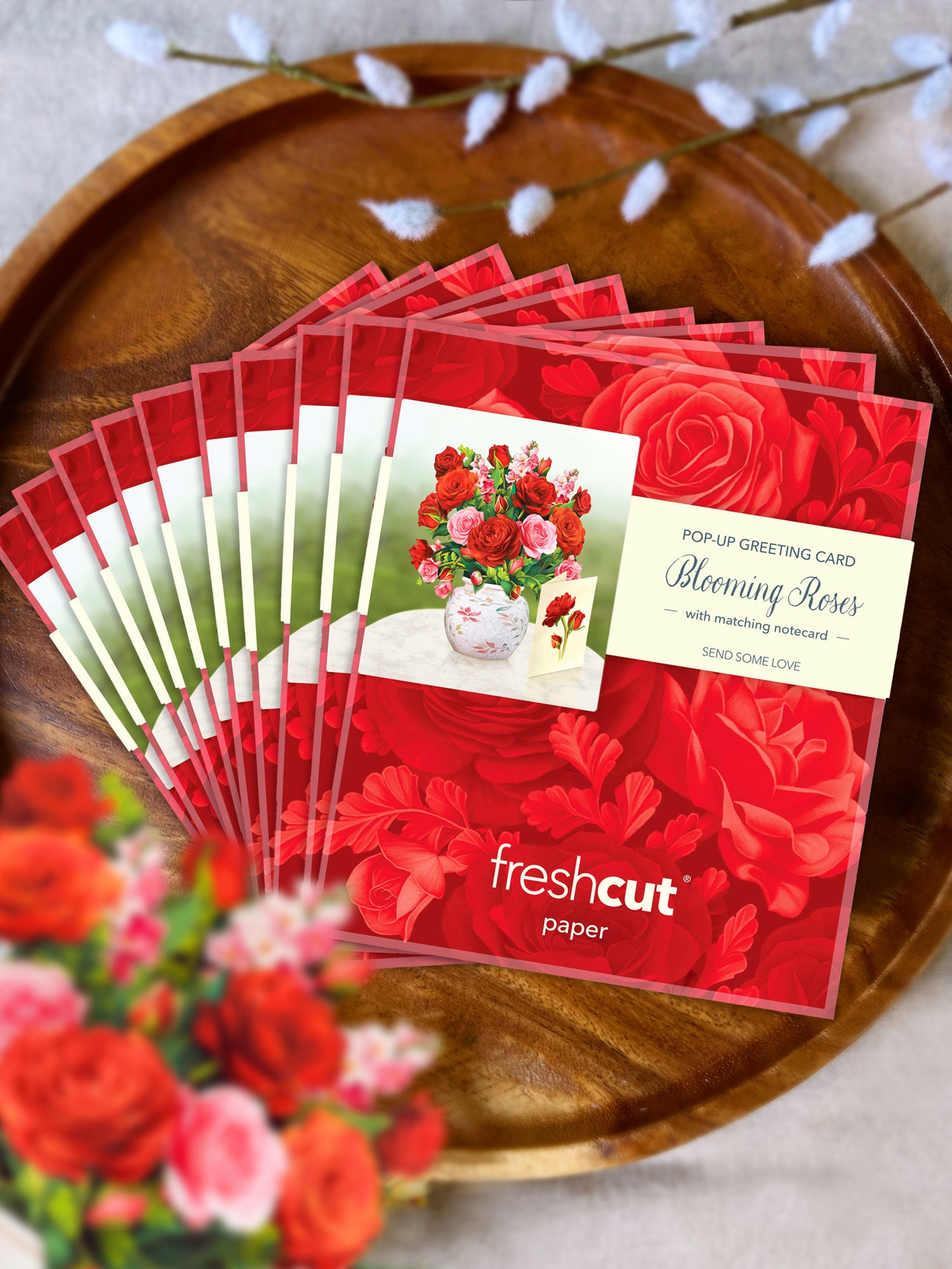 Mini Blooming Roses Pop-Up Card