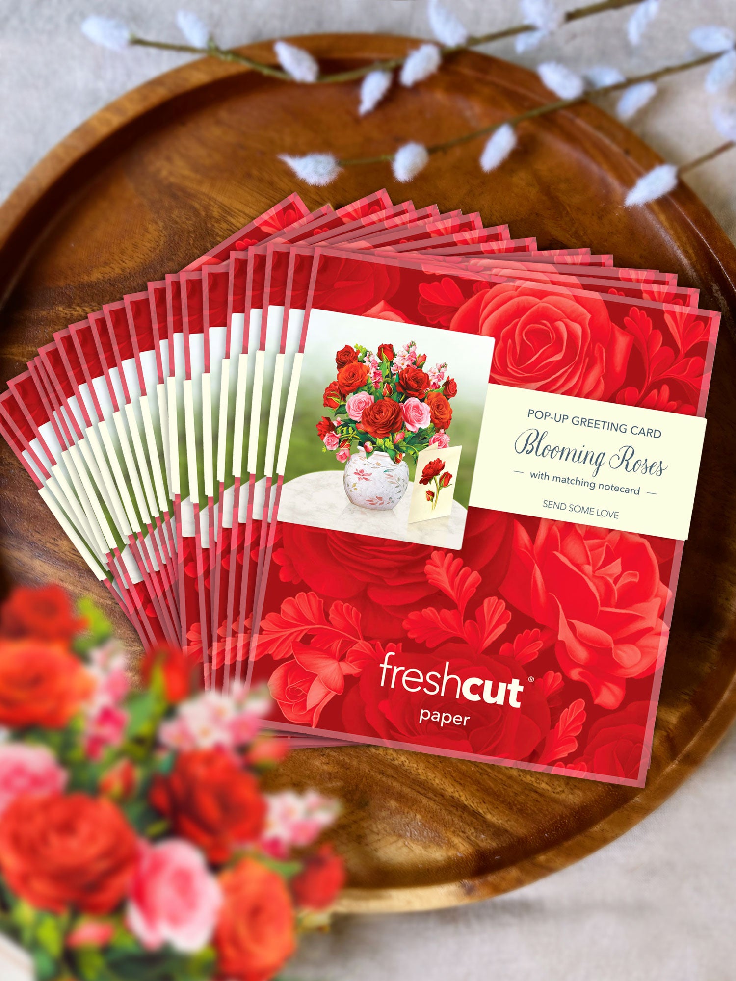 Mini Blooming Roses Pop-Up Card